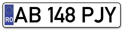 Placuta inmatriculare numar auto  AB-148-PJY, AB 148 PJY, AB148PJY