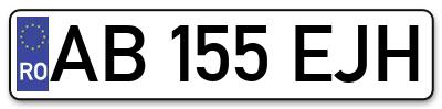 Placuta inmatriculare numar auto  AB-155-EJH, AB 155 EJH, AB155EJH