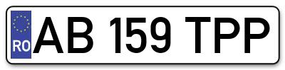 Placuta inmatriculare numar auto  AB-159-TPP, AB 159 TPP, AB159TPP