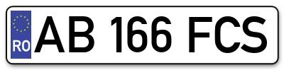 Placuta inmatriculare numar auto  AB-166-FCS, AB 166 FCS, AB166FCS