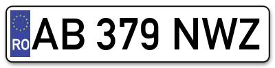 Placuta inmatriculare numar auto  AB-379-NWZ, AB 379 NWZ, AB379NWZ