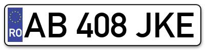 Placuta inmatriculare numar auto  AB-408-JKE, AB 408 JKE, AB408JKE