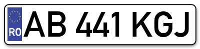 Placuta inmatriculare numar auto  AB-441-KGJ, AB 441 KGJ, AB441KGJ