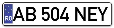 Placuta inmatriculare numar auto  AB-504-NEY, AB 504 NEY, AB504NEY