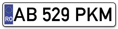Placuta inmatriculare numar auto  AB-529-PKM, AB 529 PKM, AB529PKM