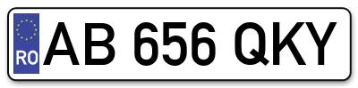 Placuta inmatriculare numar auto  AB-656-QKY, AB 656 QKY, AB656QKY
