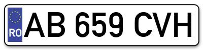 Placuta inmatriculare numar auto  AB-659-CVH, AB 659 CVH, AB659CVH