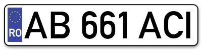 Placuta inmatriculare numar auto  AB-661-ACI, AB 661 ACI, AB661ACI