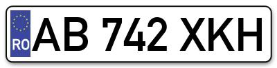 Placuta inmatriculare numar auto  AB-742-XKH, AB 742 XKH, AB742XKH