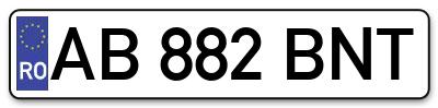 Placuta inmatriculare numar auto  AB-882-BNT, AB 882 BNT, AB882BNT