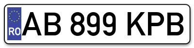 Placuta inmatriculare numar auto  AB-899-KPB, AB 899 KPB, AB899KPB