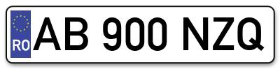 Placuta inmatriculare numar auto  AB-900-NZQ, AB 900 NZQ, AB900NZQ
