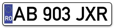 Placuta inmatriculare numar auto  AB-903-JXR, AB 903 JXR, AB903JXR
