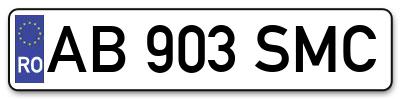 Placuta inmatriculare numar auto  AB-903-SMC, AB 903 SMC, AB903SMC
