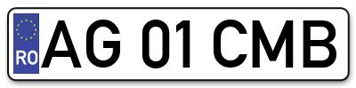 Placuta inmatriculare numar auto  AG-01-CMB, AG 01 CMB, AG01CMB