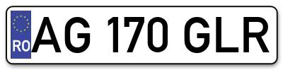 Placuta inmatriculare numar auto  AG-170-GLR, AG 170 GLR, AG170GLR