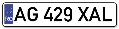 Placuta inmatriculare numar auto  AG-429-XAL, AG 429 XAL, AG429XAL