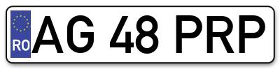 Placuta inmatriculare numar auto  AG-48-PRP, AG 48 PRP, AG48PRP