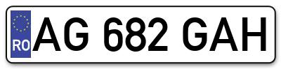 Placuta inmatriculare numar auto  AG-682-GAH, AG 682 GAH, AG682GAH