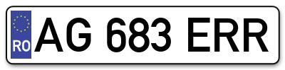 Placuta inmatriculare numar auto  AG-683-ERR, AG 683 ERR, AG683ERR