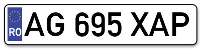 Placuta inmatriculare numar auto  AG-695-XAP, AG 695 XAP, AG695XAP