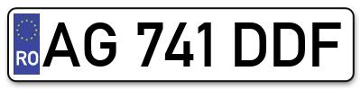 Placuta inmatriculare numar auto  AG-741-DDF, AG 741 DDF, AG741DDF
