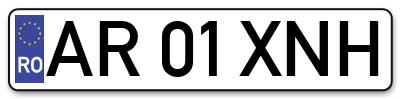 Placuta inmatriculare numar auto  AR-01-XNH, AR 01 XNH, AR01XNH