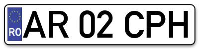 Placuta inmatriculare numar auto  AR-02-CPH, AR 02 CPH, AR02CPH