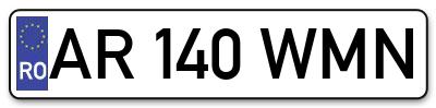 Placuta inmatriculare numar auto  AR-140-WMN, AR 140 WMN, AR140WMN