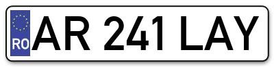 Placuta inmatriculare numar auto  AR-241-LAY, AR 241 LAY, AR241LAY