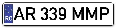 Placuta inmatriculare numar auto  AR-339-MMP, AR 339 MMP, AR339MMP
