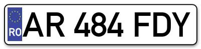 Placuta inmatriculare numar auto  AR-484-FDY, AR 484 FDY, AR484FDY
