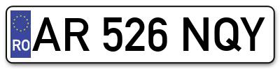 Placuta inmatriculare numar auto  AR-526-NQY, AR 526 NQY, AR526NQY