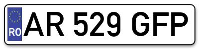 Placuta inmatriculare numar auto  AR-529-GFP, AR 529 GFP, AR529GFP