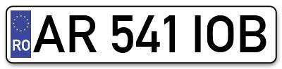 Placuta inmatriculare numar auto  AR-541-IOB, AR 541 IOB, AR541IOB