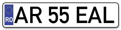 Placuta inmatriculare numar auto  AR-55-EAL, AR 55 EAL, AR55EAL