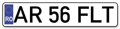 Placuta inmatriculare numar auto  AR-56-FLT, AR 56 FLT, AR56FLT