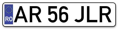 Placuta inmatriculare numar auto  AR-56-JLR, AR 56 JLR, AR56JLR