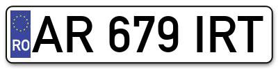 Placuta inmatriculare numar auto  AR-679-IRT, AR 679 IRT, AR679IRT