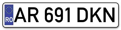 Placuta inmatriculare numar auto  AR-691-DKN, AR 691 DKN, AR691DKN