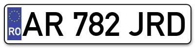 Placuta inmatriculare numar auto  AR-782-JRD, AR 782 JRD, AR782JRD