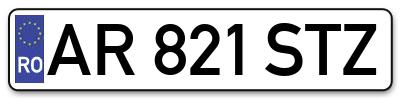 Placuta inmatriculare numar auto  AR-821-STZ, AR 821 STZ, AR821STZ
