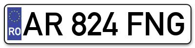 Placuta inmatriculare numar auto  AR-824-FNG, AR 824 FNG, AR824FNG