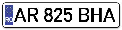 Placuta inmatriculare numar auto  AR-825-BHA, AR 825 BHA, AR825BHA
