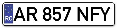 Placuta inmatriculare numar auto  AR-857-NFY, AR 857 NFY, AR857NFY
