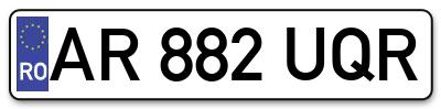 Placuta inmatriculare numar auto  AR-882-UQR, AR 882 UQR, AR882UQR