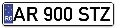 Placuta inmatriculare numar auto  AR-900-STZ, AR 900 STZ, AR900STZ