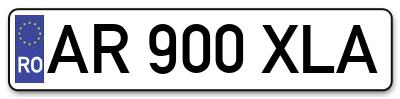 Placuta inmatriculare numar auto  AR-900-XLA, AR 900 XLA, AR900XLA