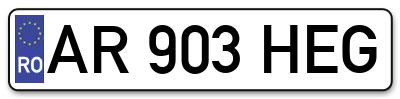 Placuta inmatriculare numar auto  AR-903-HEG, AR 903 HEG, AR903HEG