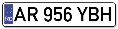 Placuta inmatriculare numar auto  AR-956-YBH, AR 956 YBH, AR956YBH